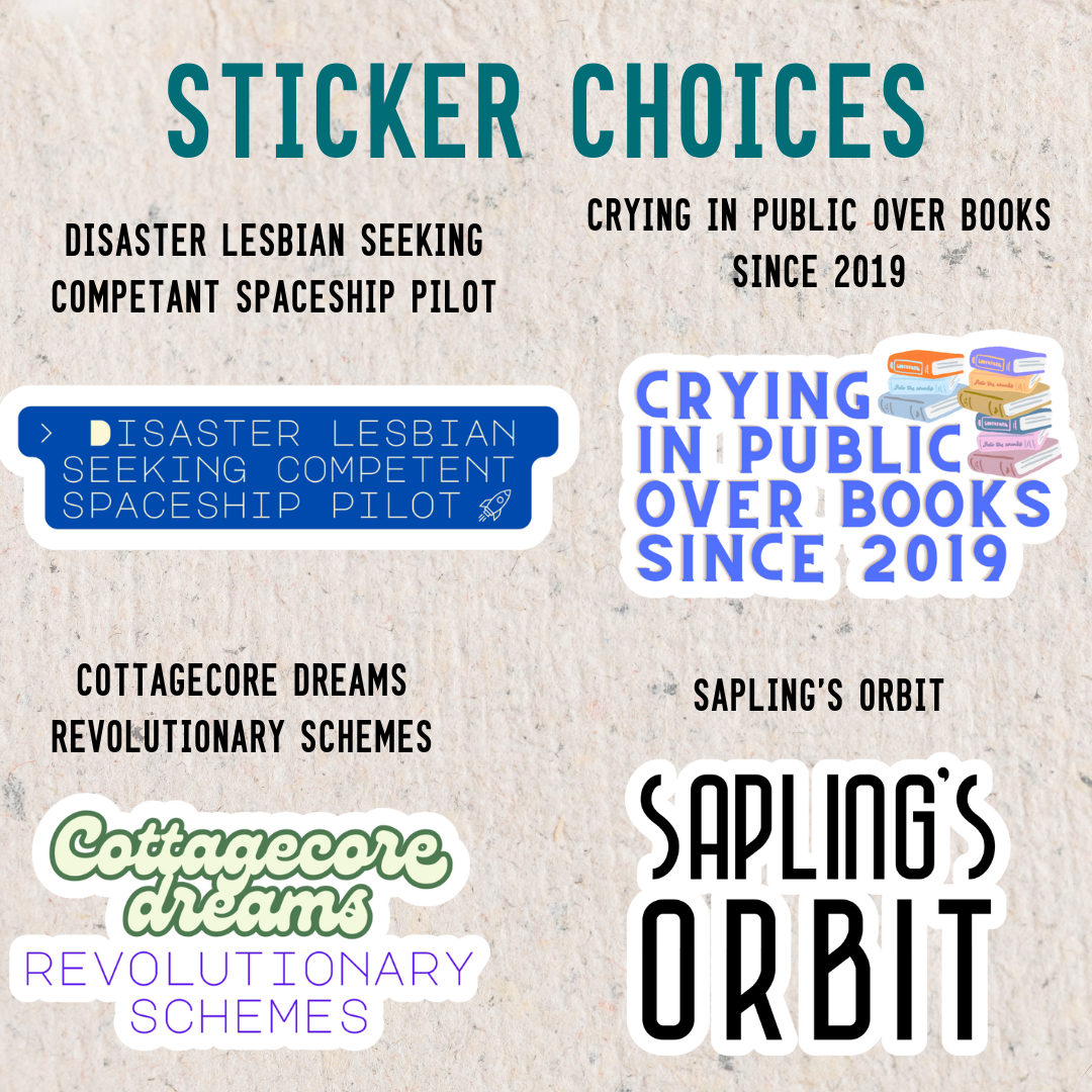 Sticker pack: Pick any 3 + bookish  digital extras